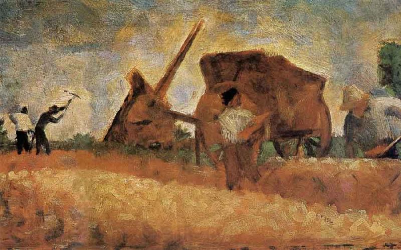 Georges Seurat Excavation Worker Norge oil painting art